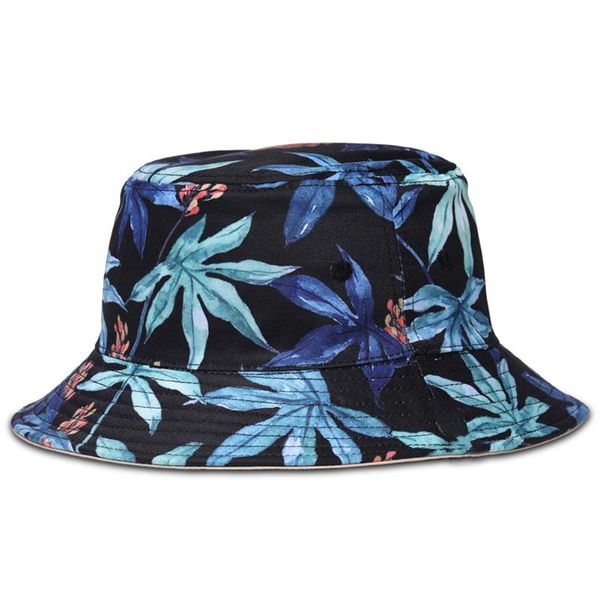 

women beach wide brim suncare summer bucket hat foldable cap travel floral print cute casual sunhat outdoor fashion round, Blue;gray