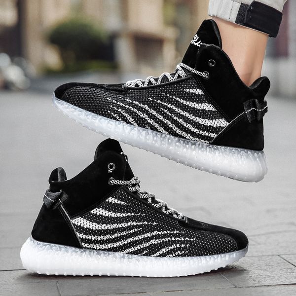 

autumn winter men's snow sneakers outdoor jogging trainers breathable chaussure fashion mesh stability warming shoes