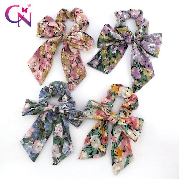 

scrunchies печать хвостик cn для женщин упругие ручной headdress цветочные диапазона волос bowknot девушки bohemia аксессуары jxuoh, Black;brown