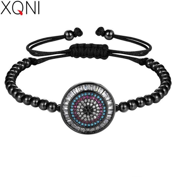 

xqni luxury jewelry multi-color cake bracelet with gold black rose gold steel different color combination gift, Red;blue