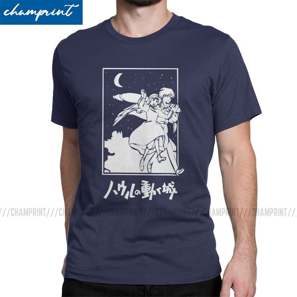 

howl's moving castle studio ghibli howl and sophie t shirts men's cotton awesome t-shirt miyazaki anime tees birthday present