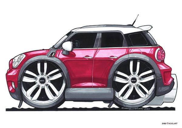 

fashion brand crew neck classic german car fans cooper countryman printed koolart cartoon t shirt whitemen t shirt clothes