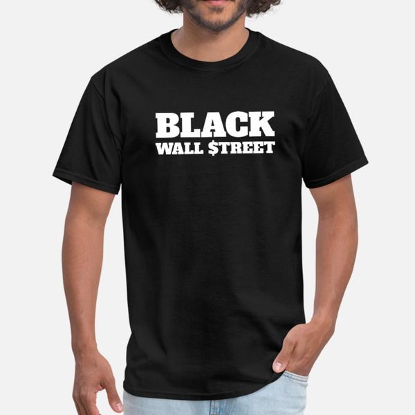 

black history month black wall street t shirt men designs 100% cotton plus size 3xl famous comical spring cool shirt