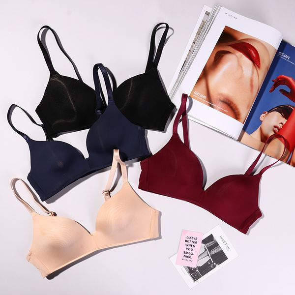 

6 colors seamless bra for women bralette wire push up bra brassiere female underwear lingerie fitness intimates hot, Red;black