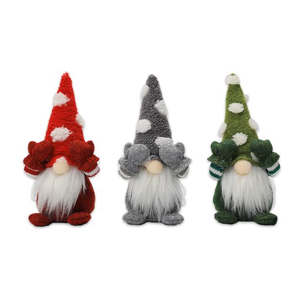 Рождественский лес Человек Кукла Nordic Gnome Кукла Красный Зеленый Серый Безликие куклы украшения Xmas Детский лес Бог Подарки