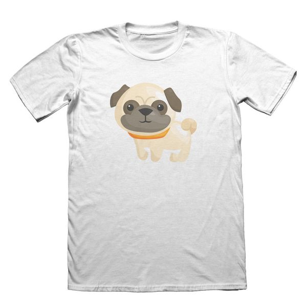 

sport short sleeve t-shirt cute pug t-shirt - men's fathers day christmas gift tee shirt