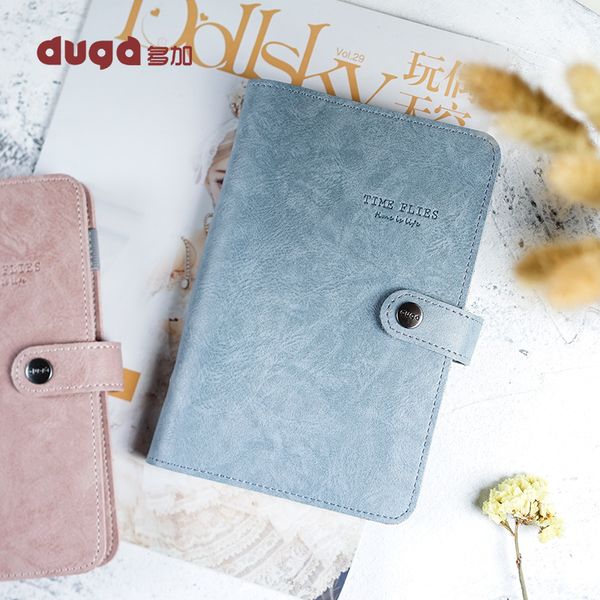 

2020 spiral notebook travel diary notepad vintage pu leather note book replaceable stationery gift traveler journal, Purple;pink