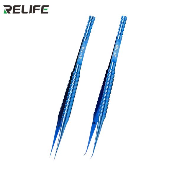 

relife rt-11b rt-15b titanium alloy blue ultraprecise tweezer phone motherboard ic chip fingerprint line microscope repair tools