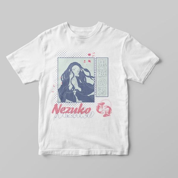 

nezuko kamado damon slayer unisex tshirt kimetsu keine yaiba аниме asthetische japanische harajuku тенниска