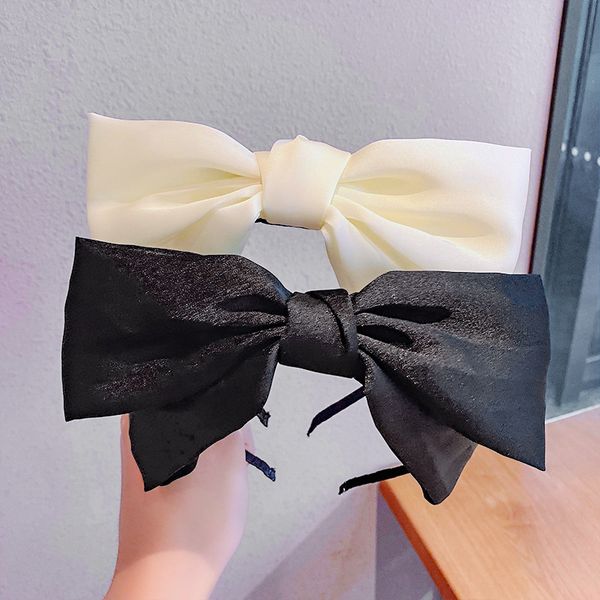 

hair accessories fashion solid color headband double bowknot hairbands bows band hoop bezel women girls headdress