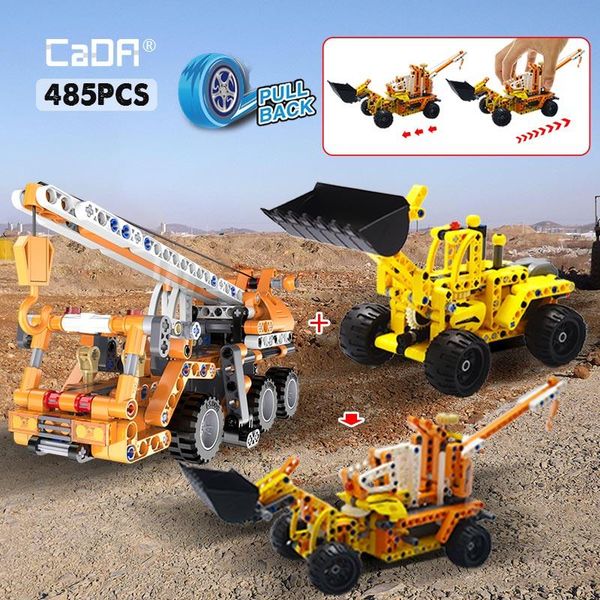 

loading engineering technic blocks crane cada bricks children education pull model truck toys back building for car bbyydd homebag