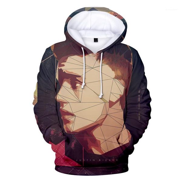 

mens hoodies spring long sleeve hooded mens sweatshirts casual male pullovers justin 3d print, Black