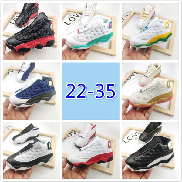 

13s new born baby playground true red toddlers bred flint small kids newborn basketball shoes infant 13 big boy girl aurora green sneaker, Black
