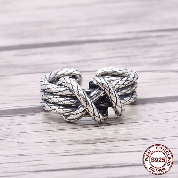 

925 sterling silver ring male japanese and korean personality tide retro hipster woven net red single opening 2019 new hot
