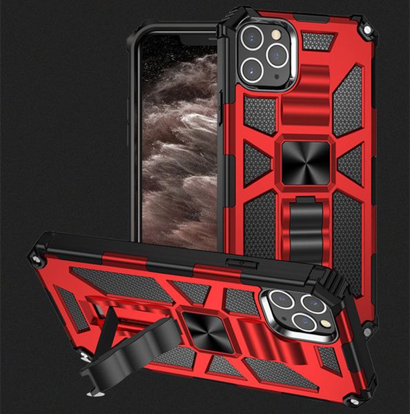 

cell phone cases back cover kickstand bracket anti-fall series military armor mobile phone protection case for iphone 12 new 11pro max xs xr
