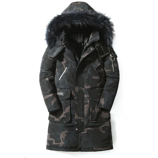 

90% down jackets 2019 man warm winter brand jacket luxury detachable fur collar turtleneck windproof concise comfortable cuffs
