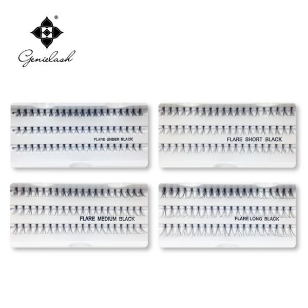 

4 trays all length available individual false eyelashes 10 hairs in one flare 5p lashes medium size