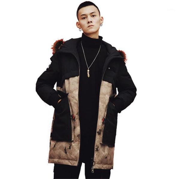 

designer jackets fashion casual wind breaker parkas mens outdoor thick warm down mens clothing plus size mens, Black