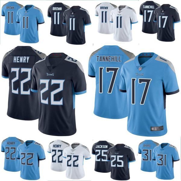 

tennessee titans mens 22 derrick henry 17 ryan tannehill 8 marcus mariota 11 aj brown 31 kevin byard jerseys 01, Black;red