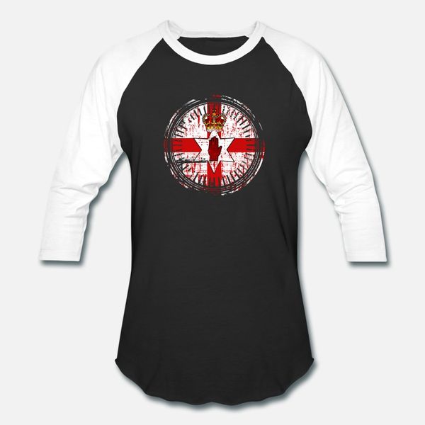 

northern ireland round flag t shirt men designer short sleeve round neck kawaii interesting fashion spring autumn natural shirt