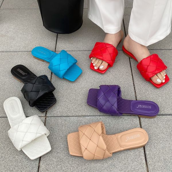 

2020 luxury slides mules women flats fetish summer sandals heels shales purple slippers party wedding bridal stripper blue shoes, Black