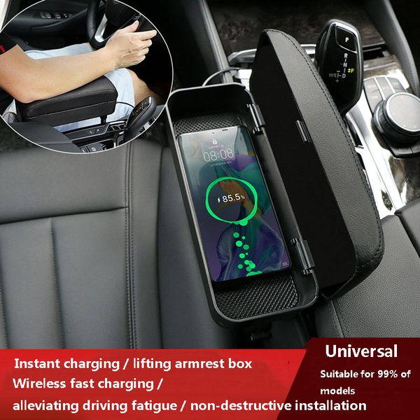 

car accessories seat organizer auto wireless charging storage adjust armrest box trunk organizer interior baul almacenamiento