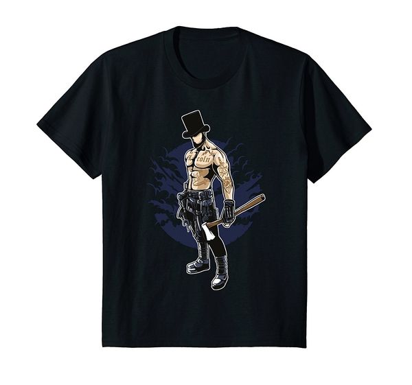 

2019 fashion summer style wrestler abraham lincoln wrestling american president shirt tee shirt