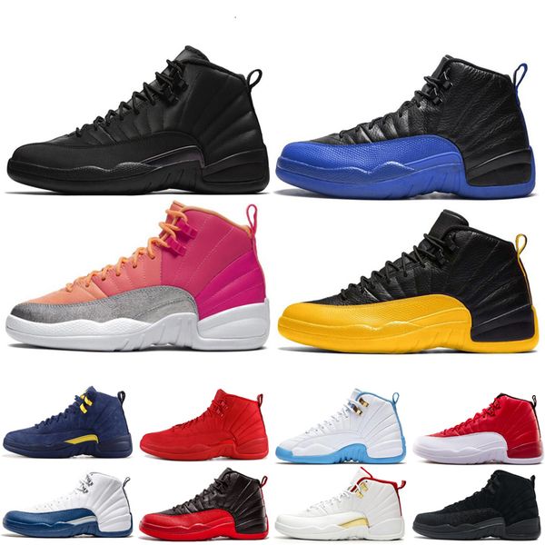 

2020 new 12 12s men basketball shoes winterized wntr the master french blue college navy ov black mens fashion trainer sneakers