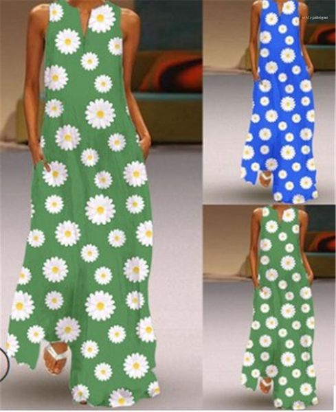 

print dresses plus size sleeveless fashion v neck womens casual ankle length dress womens contrast color floral, Black;gray