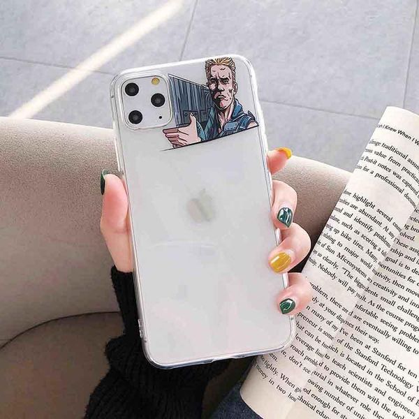 

for iphone 11 pro max schwarzenegger transparent phone case mortar rocket launcher clear soft tpu back cover