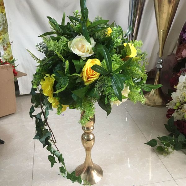 

spr 10pcs/lot foilage green leaves balls for wedding table centerpiece flower ball wedding decor