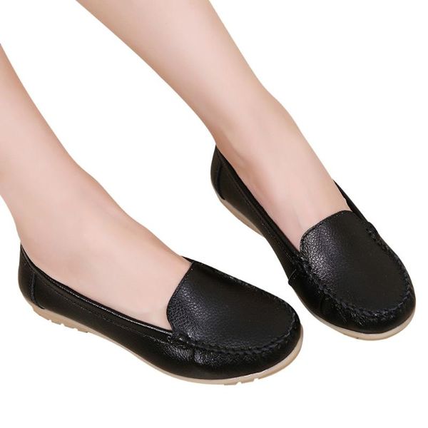 

women's flat shoes moccasins mother casual shoes soft casual flat women's driving ballet ballerina shoes#15, Black
