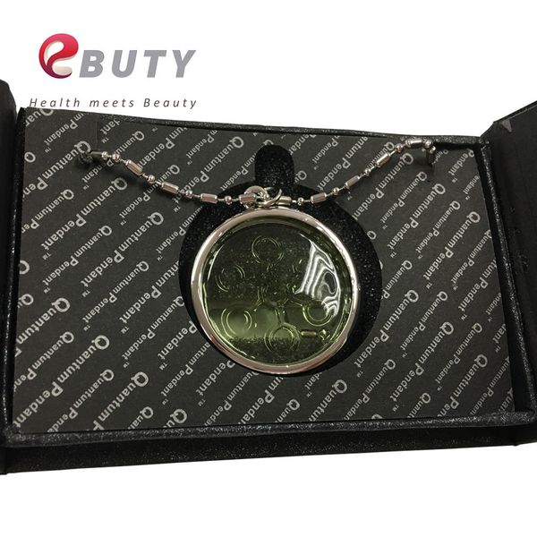 

high ions 6000cc energy pendant bio disc pendant quantum scalar charms with stainless steel chain light green 10pcs/lot 0927, Silver