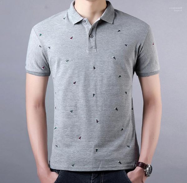 

lapel short sleeve tees for male casual mens mens clothing fashion mens wave point polos summer, White;black