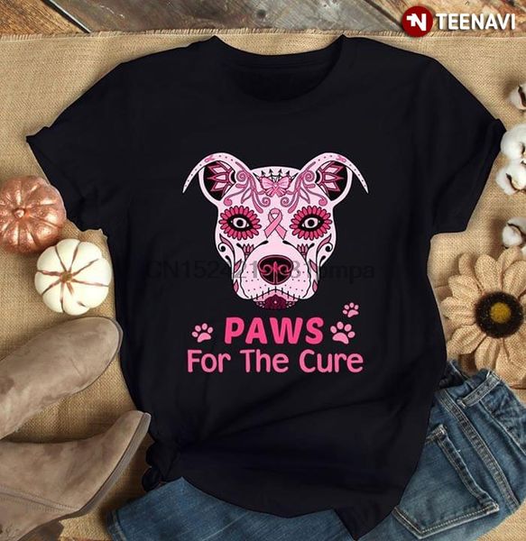 

men t shirt dog paws for the cure breast cancer awareness women tshirts