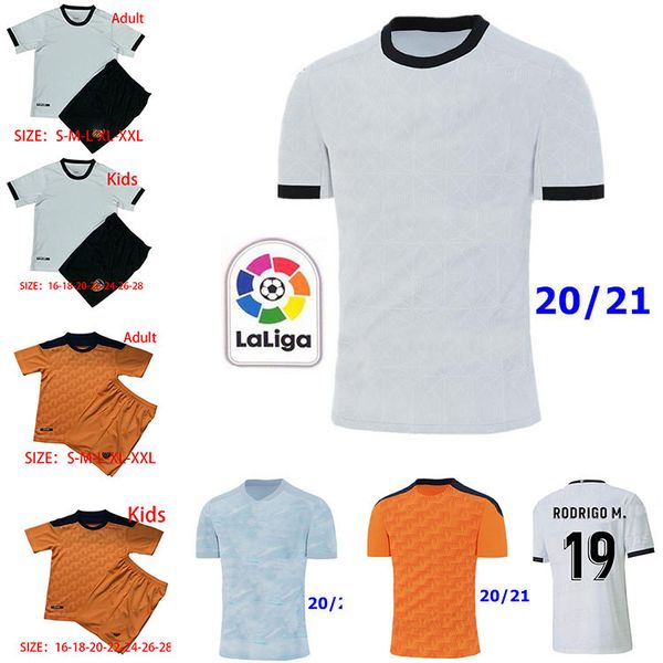 

топ таиланд валенсии футбол джерси 2020 2021 гуэдес гамейро camisetas де fútbol rodrigo м. florenzi m.gómez мужчина дети комплект рубашка фу, Black;yellow