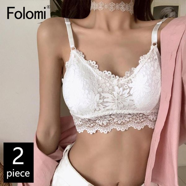 

2 pcs/ lot lace bralette girls tube padded lingeire for women vest underwear, Red;black