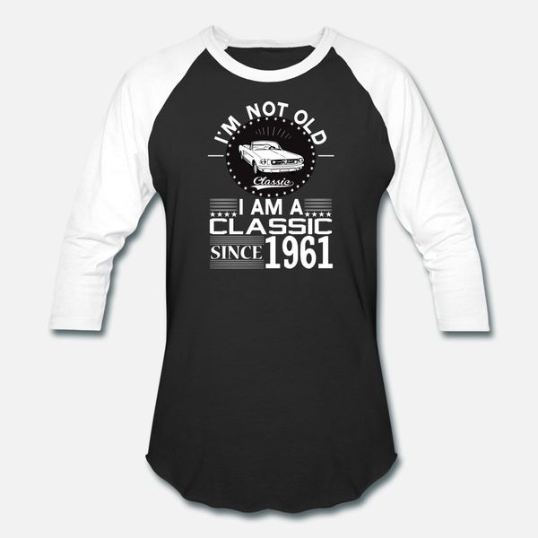 

classic since 1961 t shirt men design short sleeve crew neck vintage graphic humor summer style standard shirt