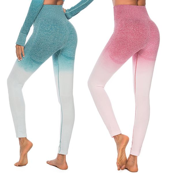 

women sports gym yoga pants compression tights seamless pants stretchy high waist run fitness leggings hip push up, White;red