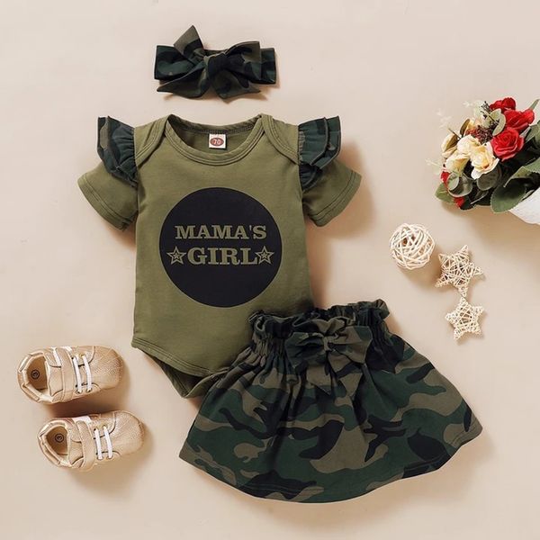 

designer kids cool clothes round neck short sleeve letter print camouflage shorts casual summer outfit set girls out wear, Pink;blue