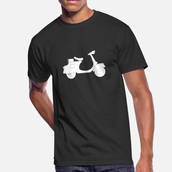 

мопед t shirt men anti-wrinkle 100% хлопок crew neck семьи против морщин комфортное лето стандартный