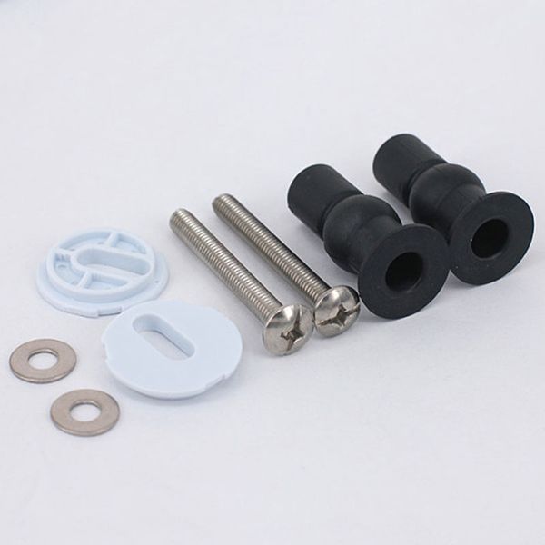 

2pcs toilet seat hinge blind hole fixing fix well nut screw rubber back to wall with gaskets