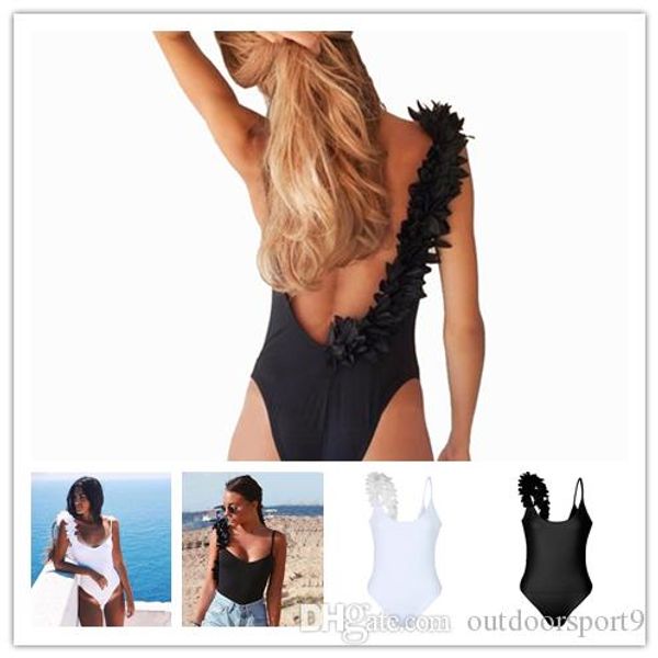 

lace slim backless retro one piece lace flower women bikini swimwear women s bikini swimwear 2019 bustiers & teddies bathing suits