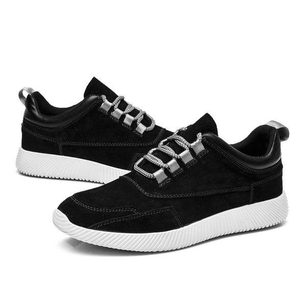 

2020 spring sports shoes men's korean version of wild board shoes running lace up outdoor hiking size 38-44 %, Black