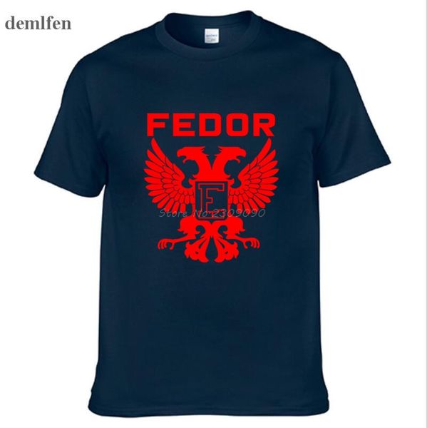 

new pride russian fighter legend fedor emelianenko men cotton t shirts short sleeve tees