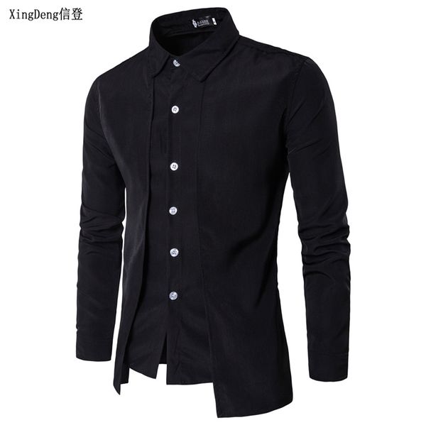 

men's casual shirts xingdeng brand fashion slim wholesale cotton linen men long sleeve short shirt solid color plus size, White;black