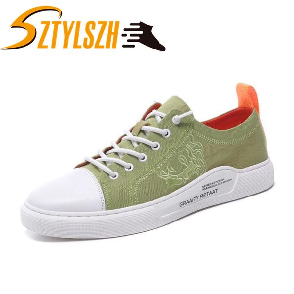 

new men embroidery little white shoes light classic fashion casual shoes men sneakers sports canvas zapatos de hombre, Black