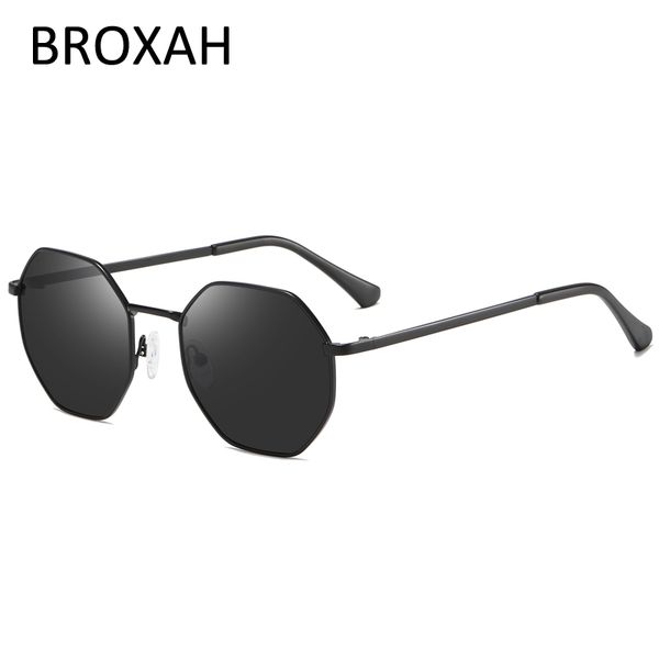 

metal round polarized sunglasses women 2020 retro brand driving sun glasses for men shades uv400 gafas de sol, White;black