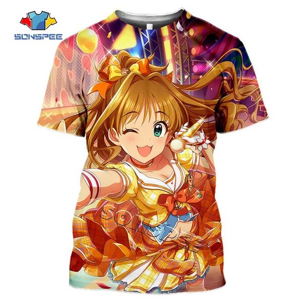 

summer anime girl love live printed 3d print shirts comics graphic harajuku men clothing