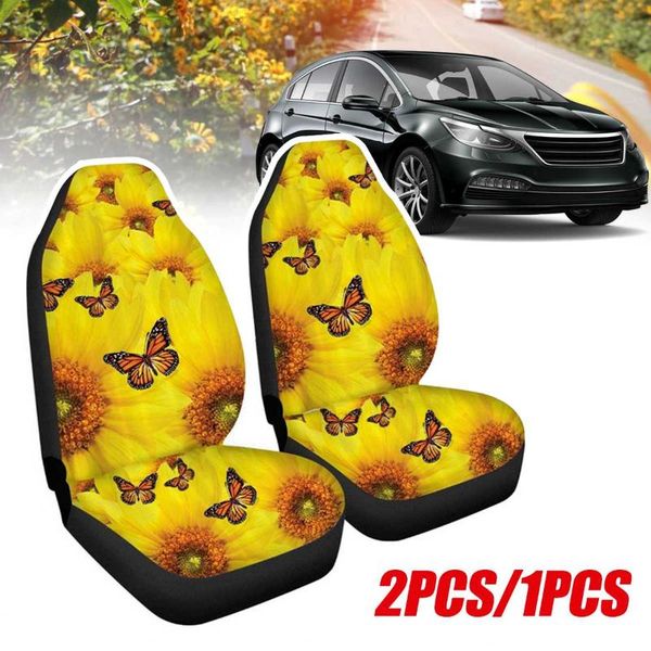 

3d sun flower butterfly printing universal car seat covers car styling auto seat cover full protector interior accessories